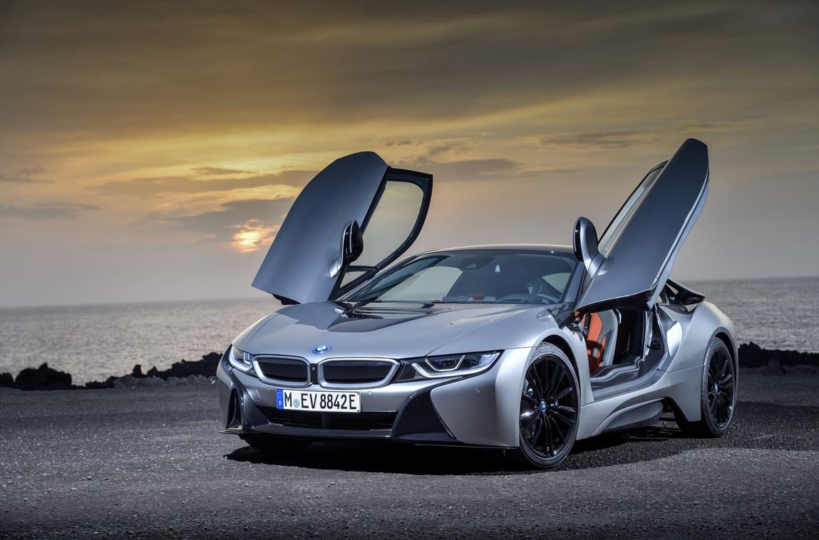 Image shows the lightweight BMW i8 Coupe which uses composite materials - Credit BMW