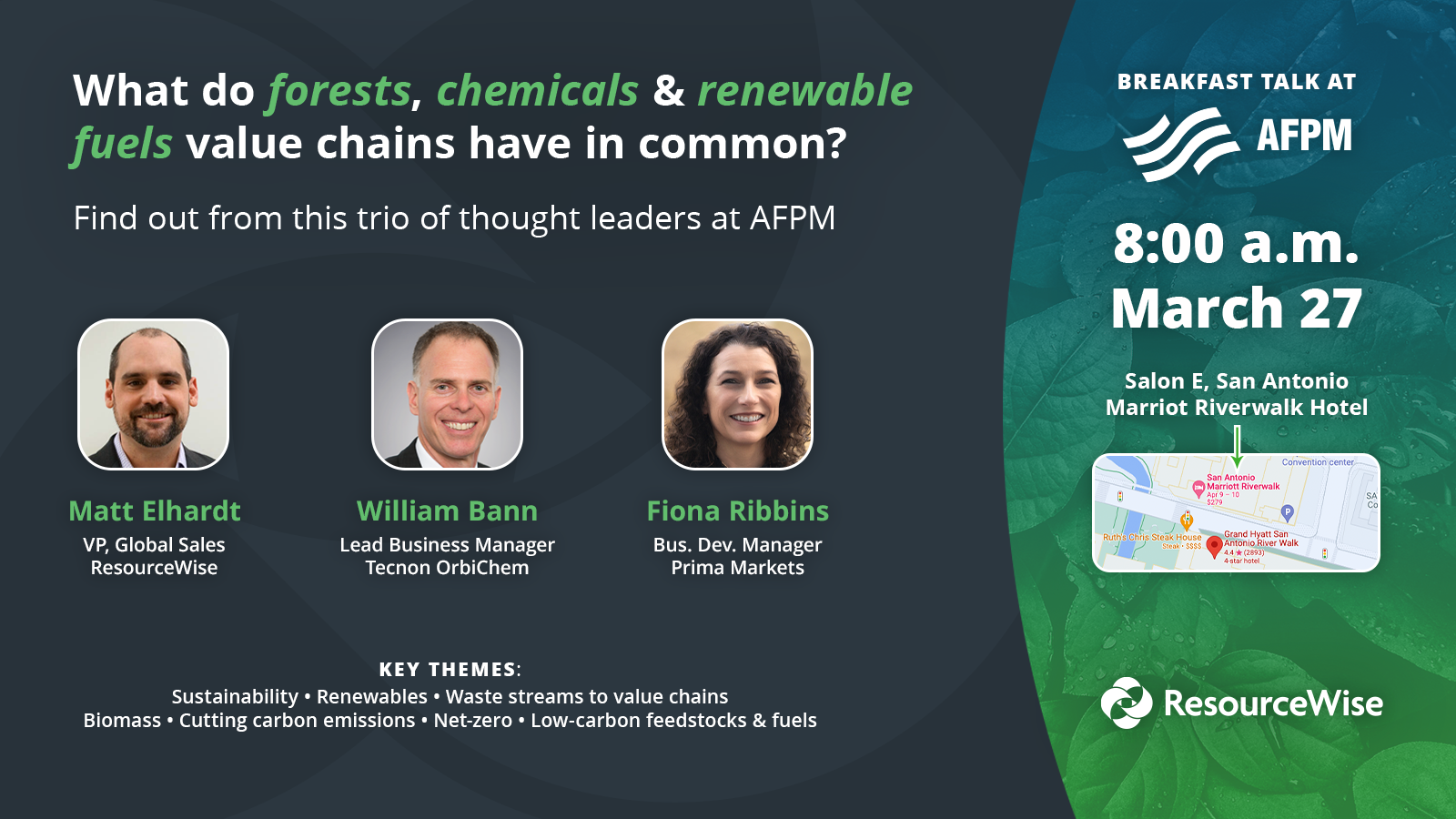 Transforming fuels & feedstocks: From old carbon to low carbon - AFPM breakfast talk