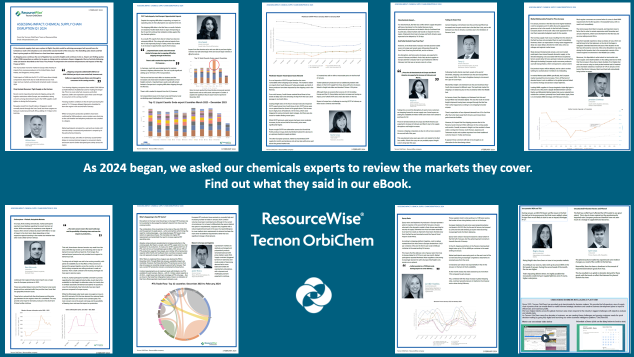 Feedstock and Chemicals supply chains: A 2024 Assessment